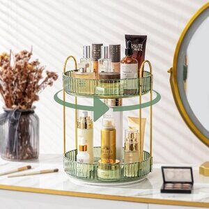 Women's Rotating Makeup Organizer, 360° Spinning Makeup Storage Holder